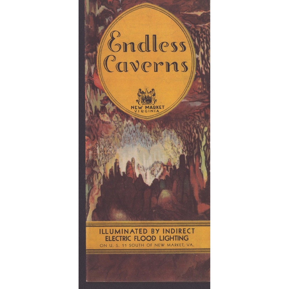 Vintage Endless Caverns New Market VA Cave Roadside Travel Brochure Pamphlet - Picture 1 of 3